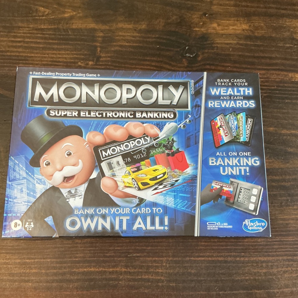 Hasbro Monopoly Super Electronic Banking Board Game Cashless 2020 Complete Works